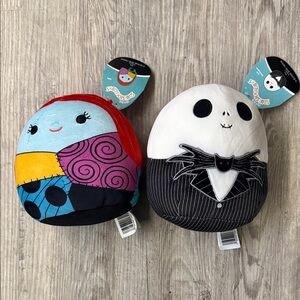 Nightmare Before Christmas Squishmallows 8” Plush Set- Jack and Sally